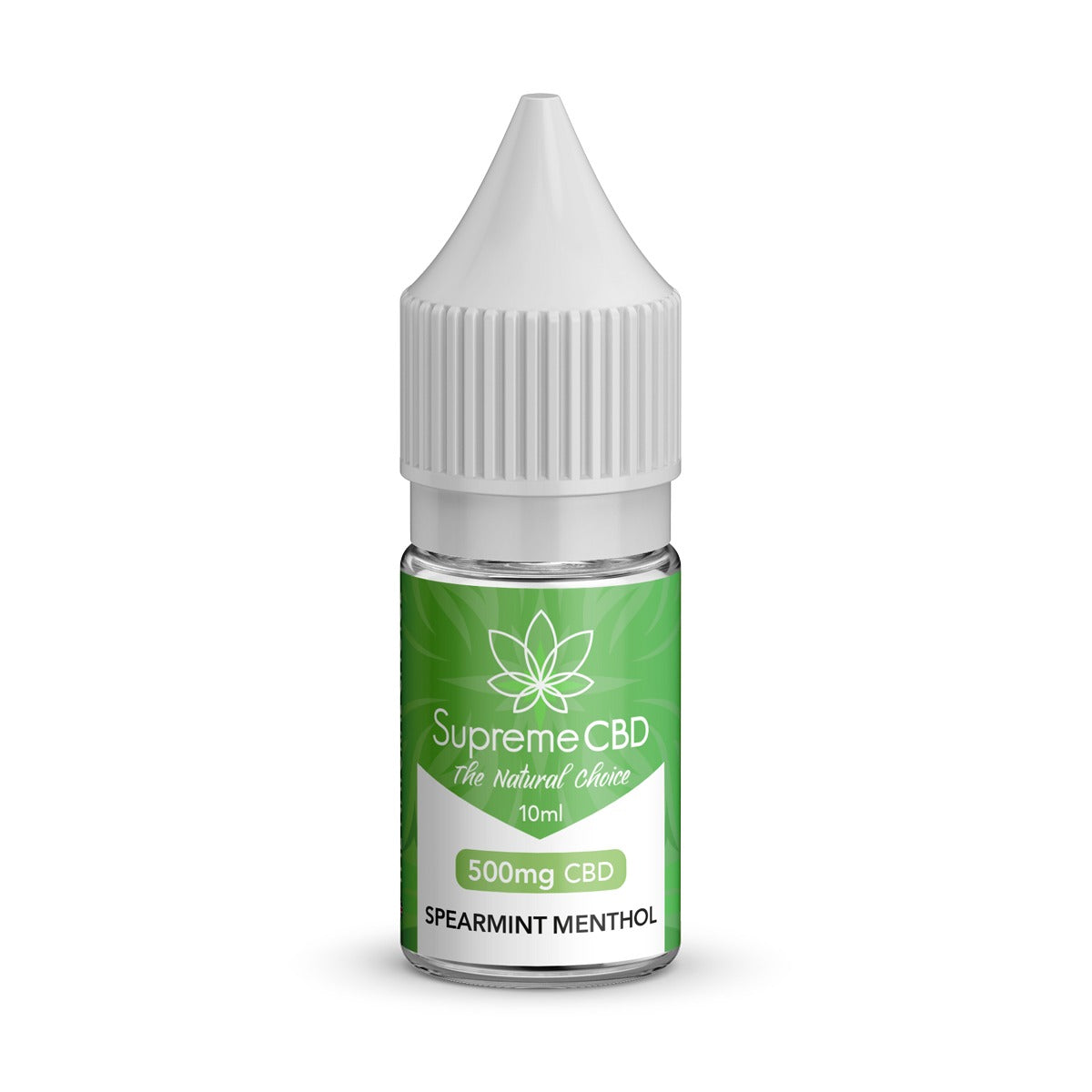 Supreme CBD Spearmint Menthol bottle on a white background