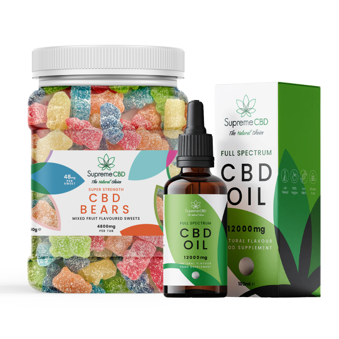 CBD Oil Bundle with FREE 4800mg CBD Gummies | Full Spectrum CBD UK
