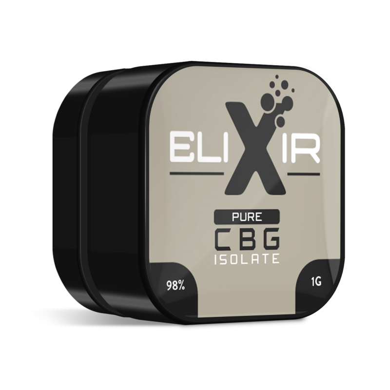 Elixir Pure CBG Isolate container on a white background
