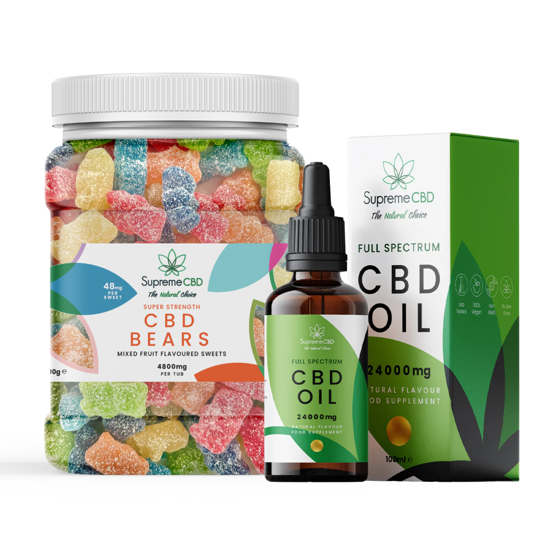 CBD Oil Bundle with FREE 4800mg CBD Gummies | Full Spectrum CBD UK