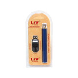 Law No Smoke 1100mAh Vape Battery & USB Charger Blue