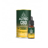 Aztec CBD 300mg CBD Vaping Liquid 10ml (50PG/50VG) Mango Kush