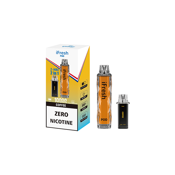 0mg iFresh 10000 Puffs 2in1 Disposable Pod Kit Coffee