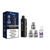 Hayati X4 Refillable Pod Vape Kit Includes 1X Nic Salts 20mg + 3x Refillable Pods Stormy Black