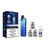 Hayati X4 Refillable Pod Vape Kit Includes 1X Nic Salts 20mg + 3x Refillable Pods Torrential Blue