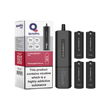 20mg Quadro 2.4K Pod Vape Kit 4 in 1 Black Series 2400 Puffs Strawberry Ice
