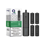 20mg Quadro 2.4K Pod Vape Kit 4 in 1 Black Series 2400 Puffs Watermelon Ice