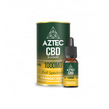 Aztec CBD 1000mg CBD Vaping Liquid 10ml (50PG/50VG) Mango Kush