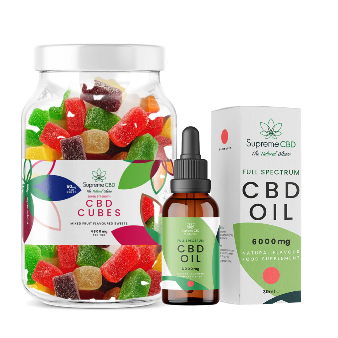 Supreme CBD Super Strength Bundle | 6000mg CBD Oil & FREE 4800mg CBD Gummies