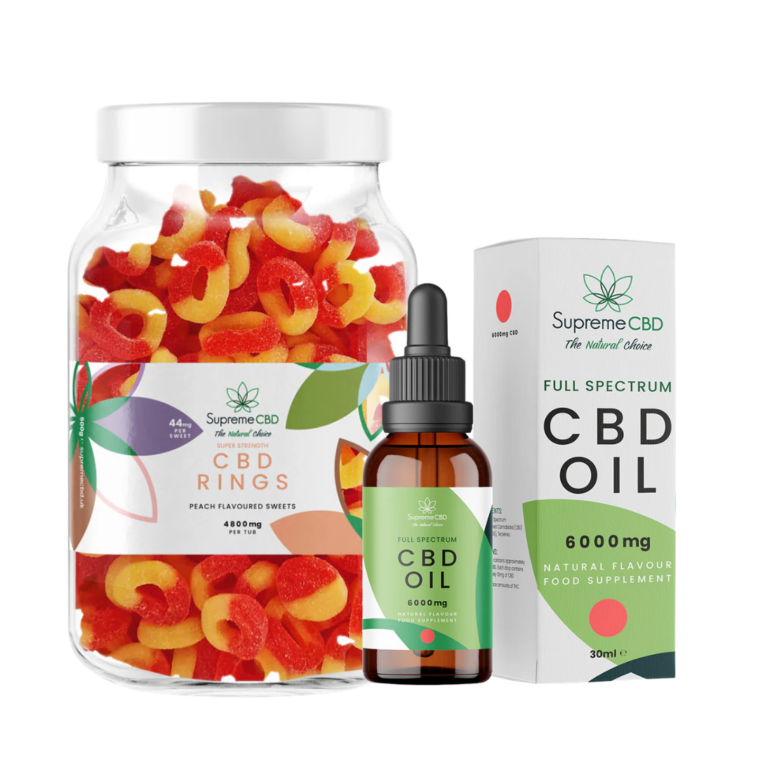 Supreme CBD Super Strength Bundle | 6000mg CBD Oil & FREE 4800mg CBD Gummies