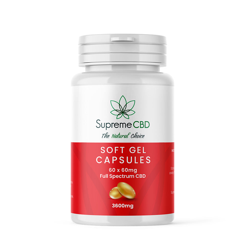 Supreme CBD Gel Capsules 3600mg | High Strength CBD Capsules UK