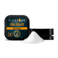 Canevolve CBD Isolate packaging with white powder on a white background