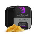 Cannatech CBD Crumble packaging with yellow crumble on a white background