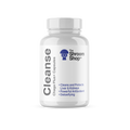 Supplement bottle labeled 'Cleanse' from The Shroom Shop on a white background
