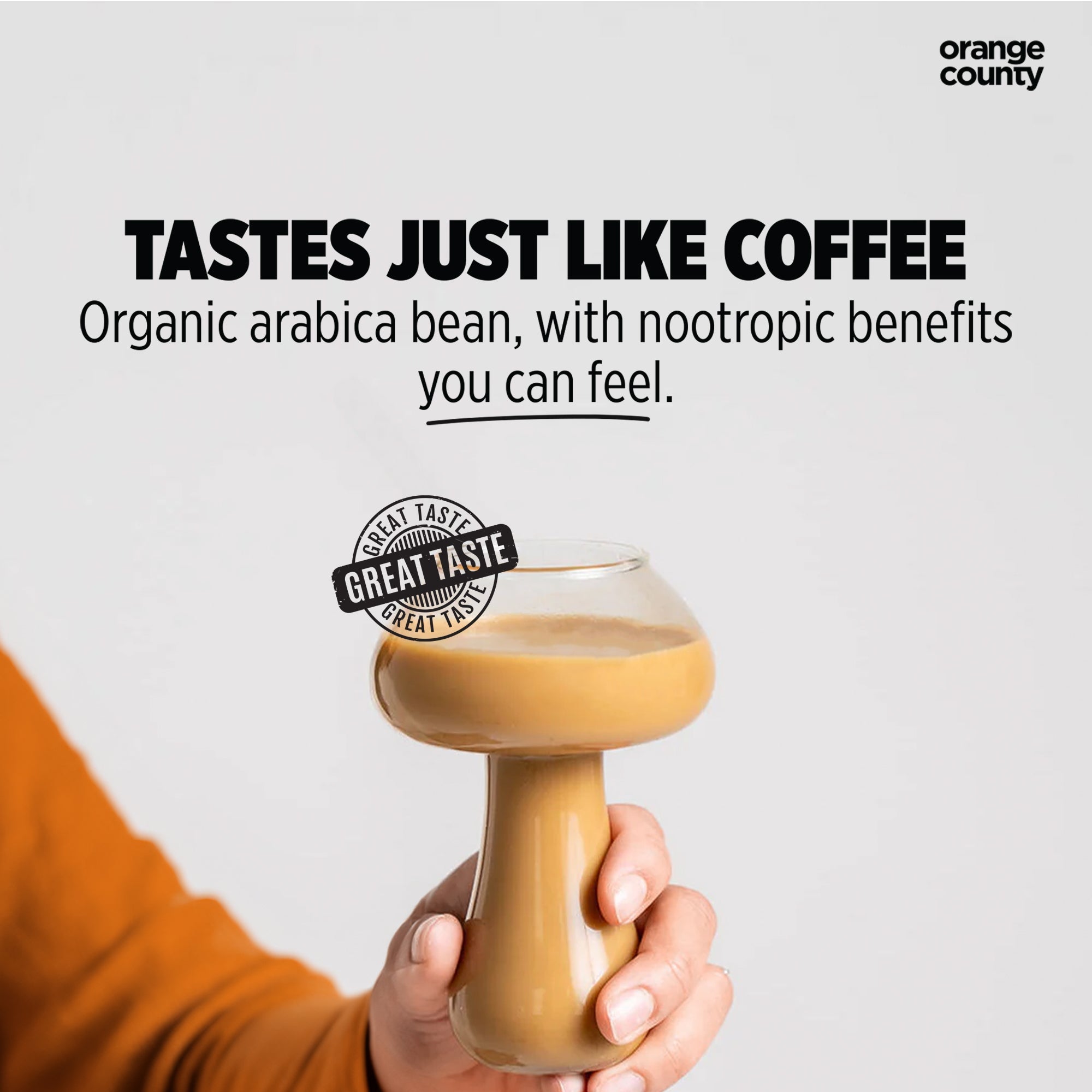 Orange County Brain Food Focus Coffee 200g | Mushroom Coffee & Adaptogen Blend
