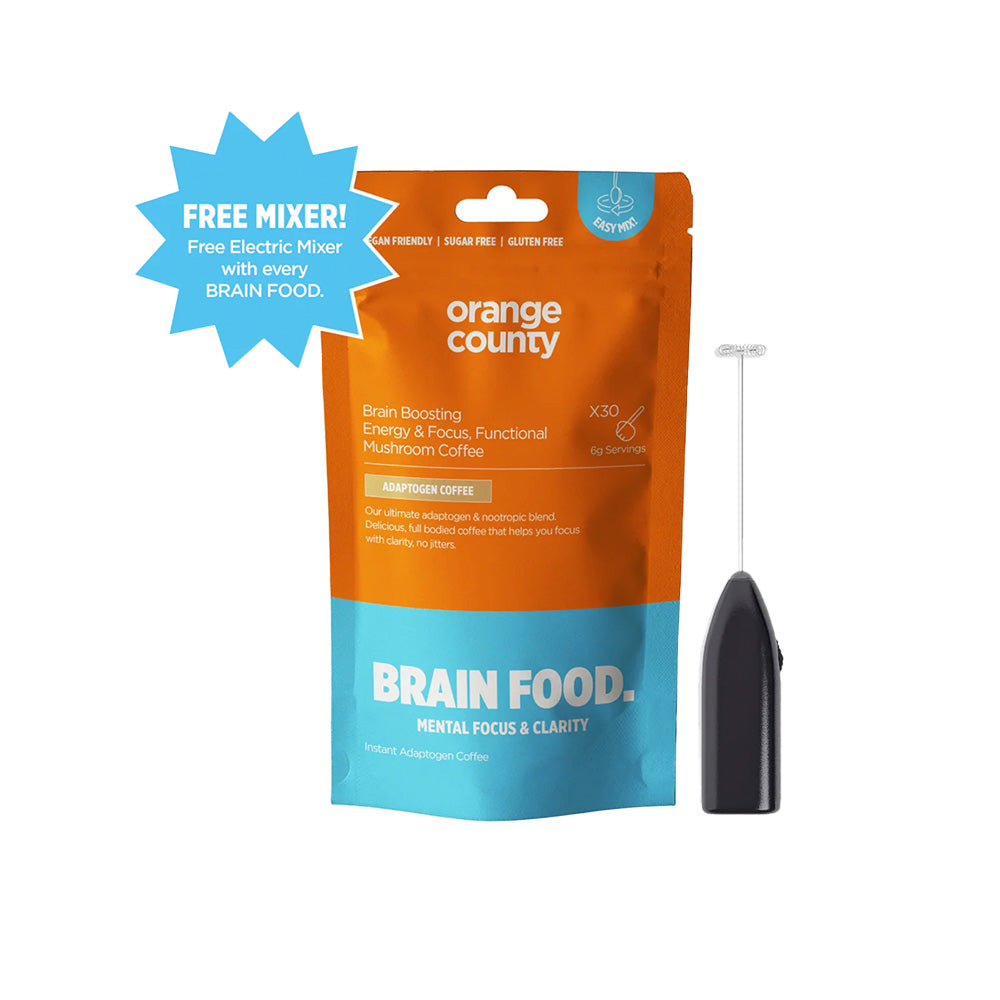 Orange County Brain Food Focus Coffee 200g | Mushroom Coffee & Adaptogen Blend