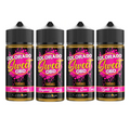 Four bottles of Colorado Sweet CBD with different flavors on a white background