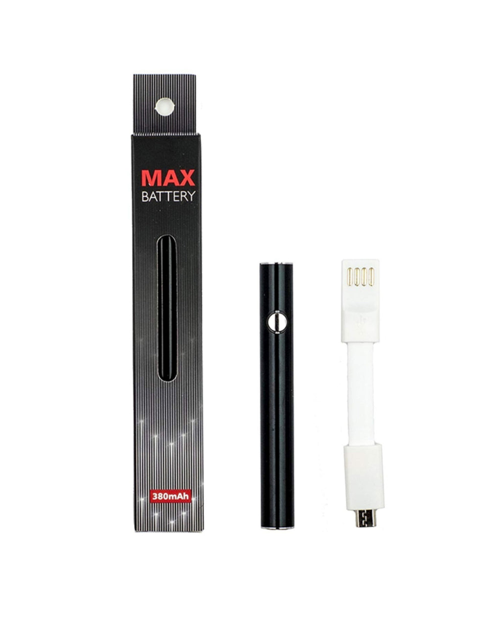 Max Battery 380mAh Vape Pen | 510 Thread Rechargeable Battery | Adjustable Voltage & Preheat Function