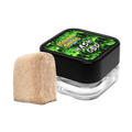 Hash CBD product with a black container and green label on a white background