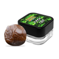 Hash CBD product with a clear container and black lid featuring branding on a white background