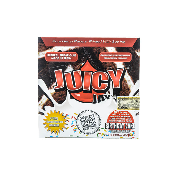 24 Juicy Jay Birthday Cake Flavoured King Size Premium Rolling Papers Default Title