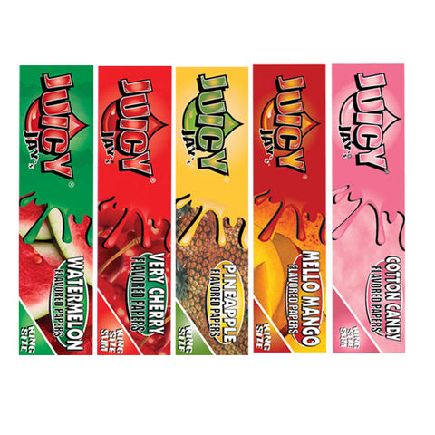 24 Juicy Jay King Size Flavoured Slim Rolling Paper - Full Box Liquorice