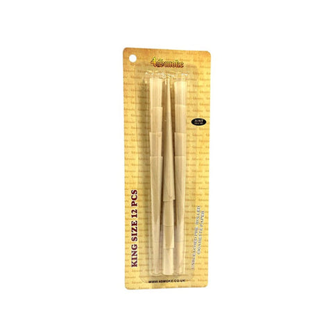 4Smoke King Size 12 piece Organic Brown Pre-rolled Rolling Paper Default Title