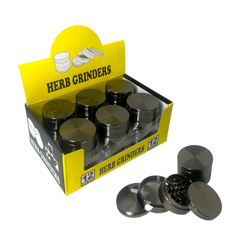 4 part Silver Metal Tobacco Grinder - PH6917 Default Title