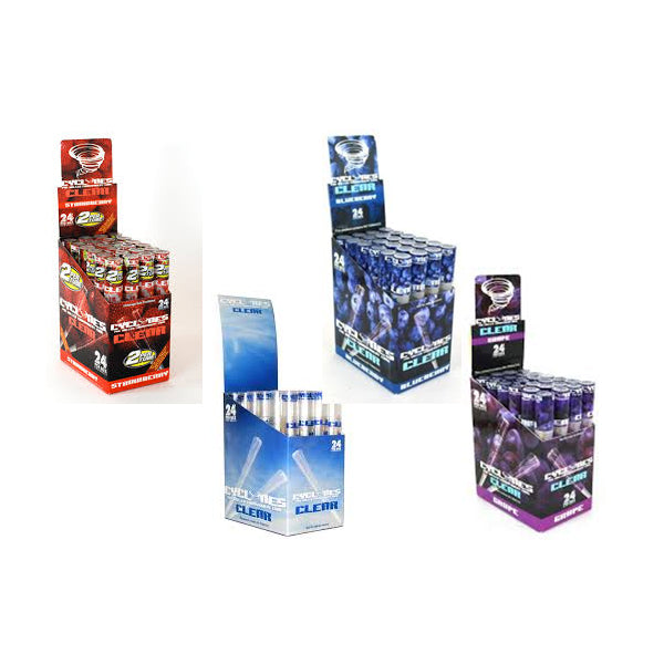 Cyclones Pre Rolled Clear Cones - 24 pack Grape