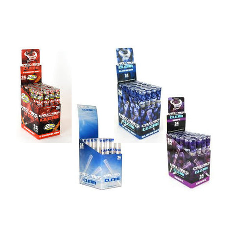 Cyclones Pre Rolled Clear Cones - 24 pack Grape