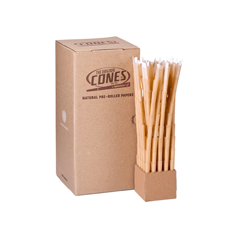 900 x Mountain High Small 1 1/4 Pre-Rolled BULK Cones Natural Default Title
