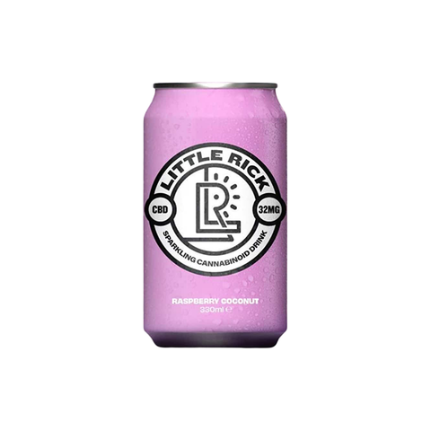 12 x Little Rick 32mg CBD Sparkling 330ml Raspberry Coconut Drink Default Title