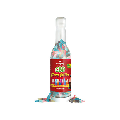 Hempthy 1500mg CBD Fizzy Bottles Gummy Mix - 300 Pieces Default Title