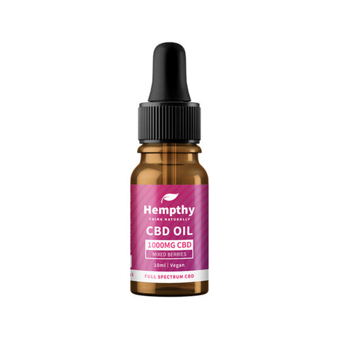 Hempthy 1000mg CBD Oil Full Spectrum Mixed Berries - 10ml Default Title