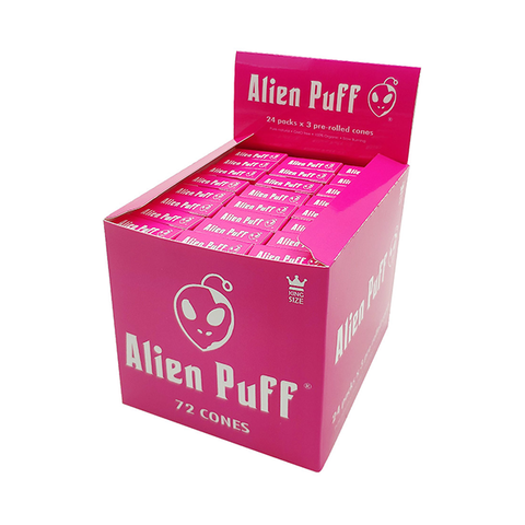 Alien Puff Hot Pink King size Cones 24 Packs (HP184) Default Title