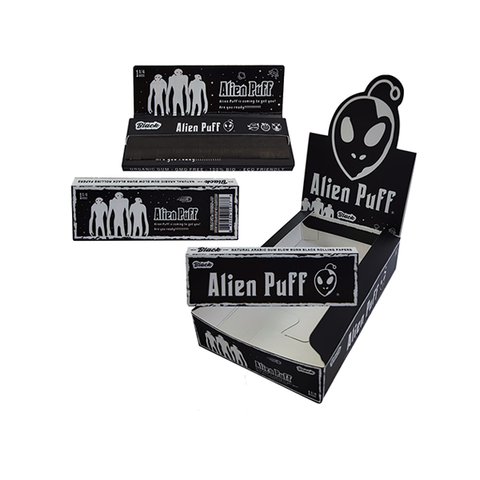 Alien Puff 1 1/4 Size Black Rolling Papers 25 Booklets (HP2125) Default Title