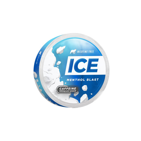 100mg Ice Range Caffeine Pouches - 20 Pouches Menthol Blast