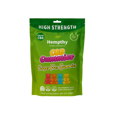 Hempthy 1000mg CBD Sugar Free Gummies - 50 Pieces Default Title