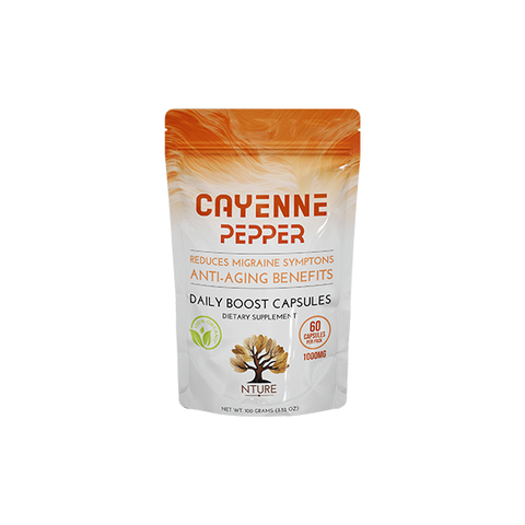 NTURE 1000mg Cayenne Pepper Capsules - 60 Caps Default Title