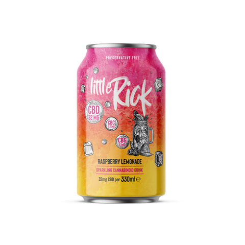 24 x Little Rick 32mg CBD Sparkling 330ml Raspberry Lemonade Default Title