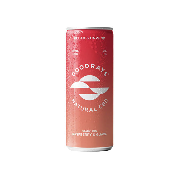 12 x Goodrays 30mg CBD Raspberry & Guava Seltzer 250ml Default Title