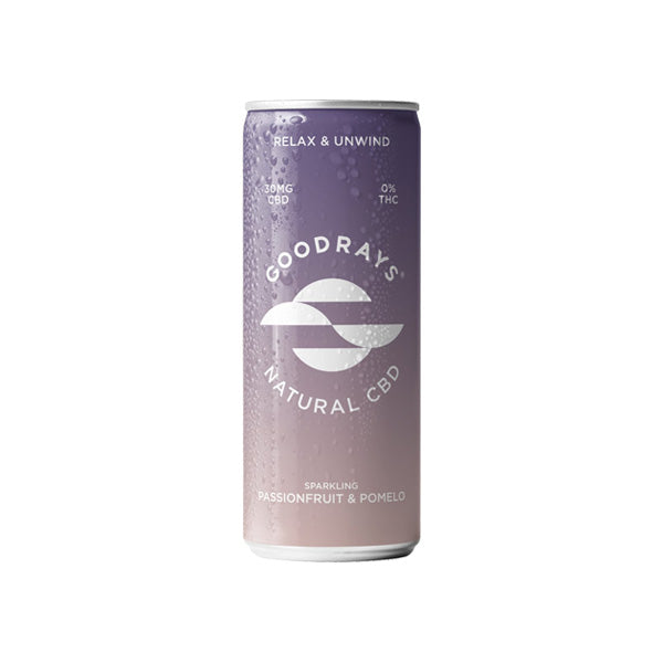 12 x Goodrays 30mg CBD Passionfruit & Pomelo Seltzer 250ml Default Title