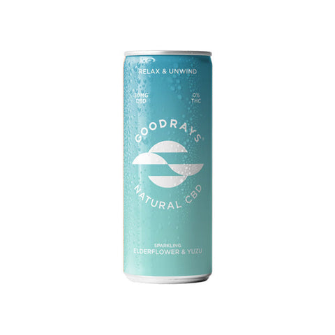 12 x Goodrays 30mg CBD Elderflower and Yuzu Seltzer 250ml Default Title