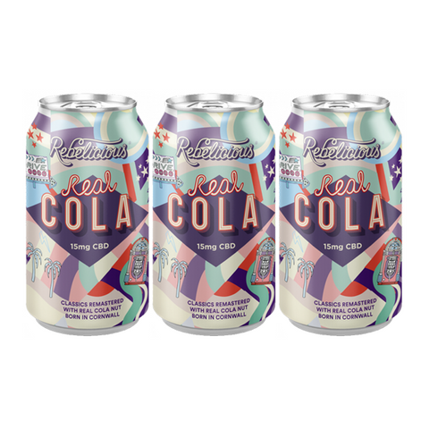 12 x Rebelicious 15mg CBD Real Cola Sparkling Soft Drink - 330ml Default Title