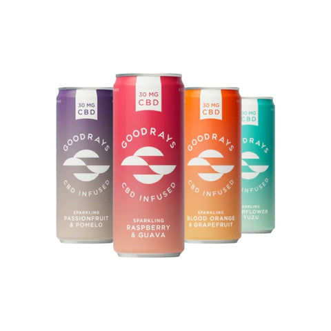 12 x Goodrays 30mg CBD 4 Flavour 250ml Cans Default Title