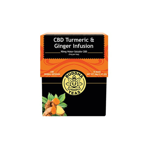 Buddha Teas 5mg CBD Tea Bags - Turmeric & Ginger Infusion Default Title
