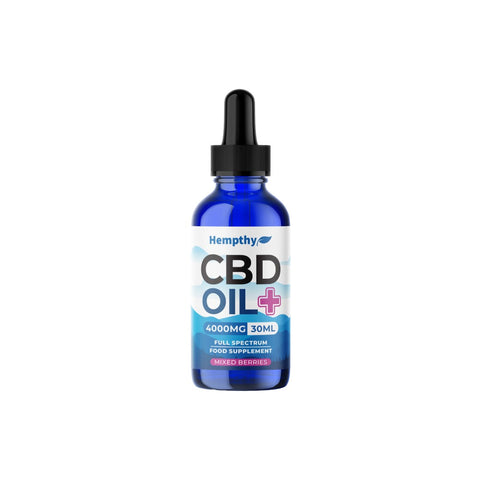 Hempthy 4000mg CBD Oil Full Spectrum Food Supplement Mixed Berries - 30ml Default Title