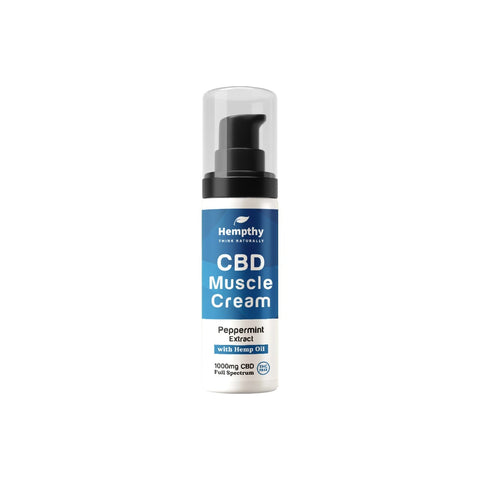 Hempthy 1000mg Broad Spectrum CBD Muscle Cream - 50g Default Title