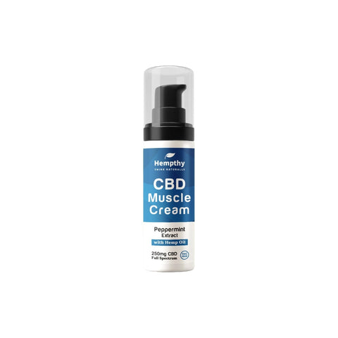 Hempthy 250mg Broad Spectrum CBD Muscle Cream - 50g Default Title