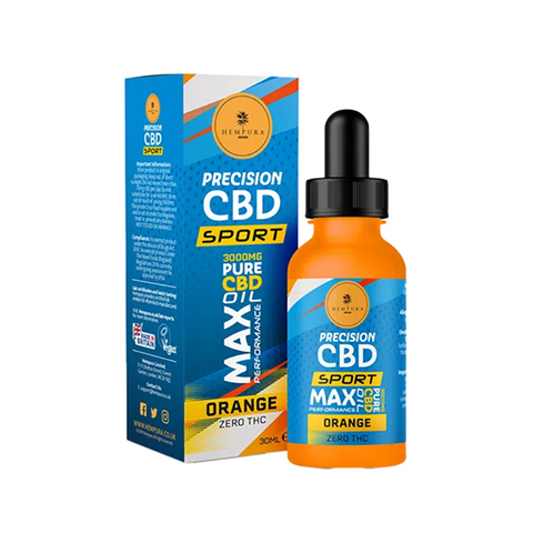 Hempura 3000mg Precision Sport CBD Broad Spectrum Oil Orange Flavoured - 30ml Default Title